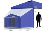 KAMPKEEPER Side Tent,Camping Tent for 10' x 10' Pop Up Canopy, Easy Set Up Gazebo,Compatible with 10' Wide Canopy Tents（Blue）