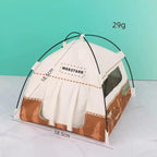 Mini Tent,Model Tent Decoration with Chair,1:12 Miniature Doll Camping Model Tents Movable Decorative Scene Accessories Photography Props Miniature Model Tent for Tiny Pets (Brown)