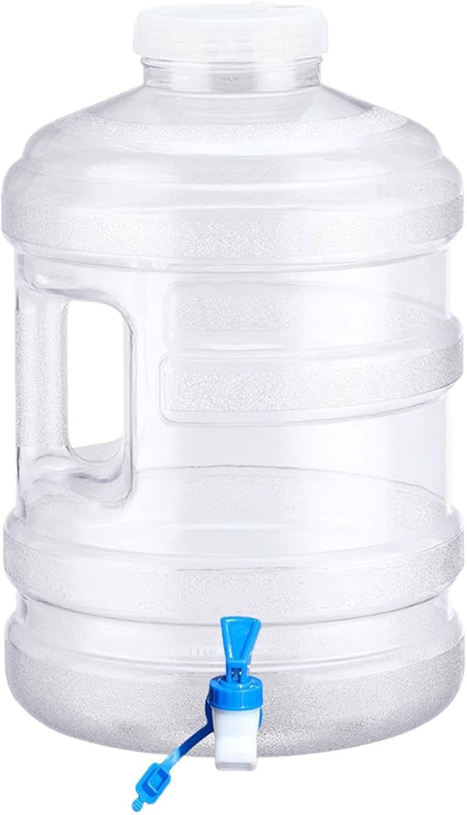 Generic Water Container Water Jug Dispenser Water Tank Can 15L Water Bucket with Faucet for Camping Picnic Hiking Washing Hand Car, 26cmx26cmx40cm, White