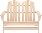 2-Seater Patio Adirondack Chair,Outdoor Chairs,Leisure Chair,Reception Chair,Garden Chair,Decorative Chair,Camping Chair,Conversation Chair,for Patio,Balcony,Party,Solid Wood Fir
