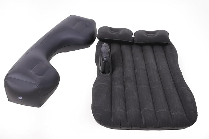 Inflatable Car Air Mattress Back Seat Bed with Air Pump,Thickened Portable Car Travel Sleeping Camping Air Mattress Blow Up Bed for Car Universal SUV