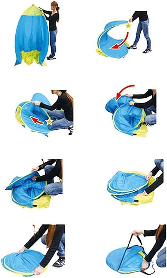 Outdoor Family Tent 3-4 Person Pop Up Camping Tent Portable Sun Shade Tent Canopy Family Instant Automatic Camping Outdoor Tent, Blue
