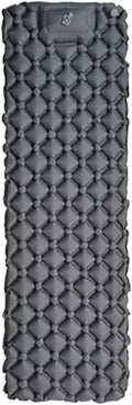 Ultralight Inflatable Camping Mat - No-Pillow Air Cushion, Compact Sleeping Pad for Tent Picnic Backpacking Hiking(Gray)
