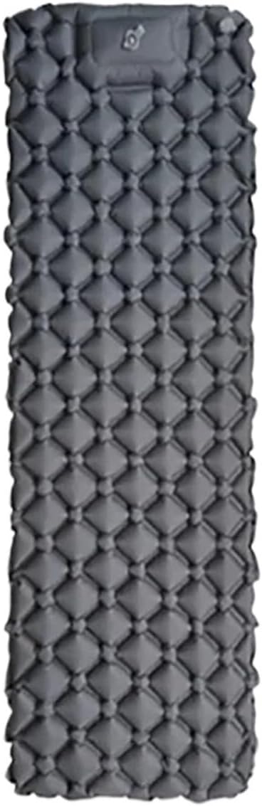 Ultralight Inflatable Camping Mat - No-Pillow Air Cushion, Compact Sleeping Pad for Tent Picnic Backpacking Hiking(Gray)