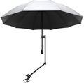 UPF 50+ Beach Umbrella with Adjustable Universal Clamp