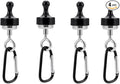4Pack Strong Magnet Hooks, Pulling Force Rare Earth Magnetic Hooks with Countersunk Hole Eyebolt for Outdoor Hanging Camping Light,Skylight Tent Fixer Hook with Mountaineering Buckle