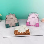 Mini Tent,Model Tent Decoration with Chair,1:12 Miniature Doll Camping Model Tents Movable Decorative Scene Accessories Photography Props Miniature Model Tent for Tiny Pets (pin k)