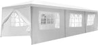 10'x30' White Outdoor Gazebo Canopy Tent Canopy Wedding Party Tent Waterproof Camping Gazebo BBQ Shelter Pavilion 8 Removable Walls -8
