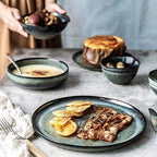 GaRcan Dinner Plate Nordic Dinner Set Ceramic Bowl and Plates Household Klin Glazed Dishes Wholesale Tableware Set/Set Meal20 (Set Meal28)