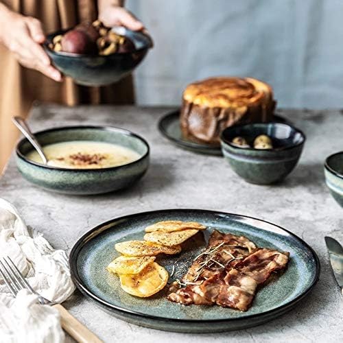Dinner Plate Nordic Dinner Set Ceramic Bowl and Plates Household Klin Glazed Dishes Wholesale Tableware Set/Set Meal20 (Set Meal12)
