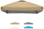 8x8 Canopy Replacement Top Cover with Air Vents for ez up Pop up Canopy Gazebo Tent with Adjustable Straps,Waterproof & Anti-UV for Outdoor Shade (Top Only,Frame Not Included) (Beige)