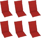 Patio Reclining Chairs,Camp Chair,Barbecue Chairs,Fishing Chairs,Bistro Chair,Coffee Chair,Patio Funiture,for Dining Room,Living Room,Study Room,Garden,6 pcs with Cushions Solid Acacia Wood