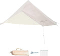 DANCHEL OUTDOOR Waterproof Rain Fly for Bell Tent, 4 Season Yurt Tent Rain Cover Protector Tarp with/No Stove Jack Glamping Gears, PU5000mm Lightweight 300D Oxford Polyester, Beige(13ft/16.4ft/20ft)