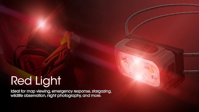 Nitecore NU21 Running Headlamp, 360 Lumen Ultralight USB Rechargeable with White and Red LEDs and a Sticker (Black)