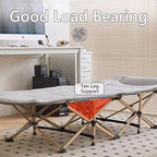 Folding Camping Cot for Adults Heavy Duty Outdoor Bed with Carry Bag Layer Travel Camp Cots Portable Cot Extra Wide,Portable Bed for Adults Travel, Ice Silk Fabric Comfortable Headrest Good
