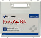 First Aid Only 223-U OSHA-Compliant First Aid Kit, All-Purpose 25-Person Emergency First Aid Kit for Business, Worksite, Home, and Vehicle, 106 Pieces (Pack of 2)