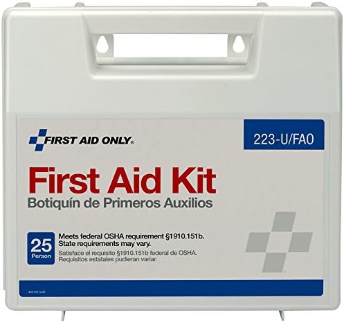 First Aid Only 223-U OSHA-Compliant First Aid Kit, All-Purpose 25-Person Emergency First Aid Kit for Business, Worksite, Home, and Vehicle, 106 Pieces (Pack of 2)
