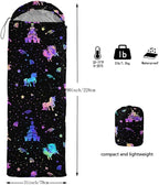 Kids Sleeping Bag for Boys and Girls,Mixed Color Star Dot-Lightweight Warm Portable Outdoor Indoor-Waterproof Cold Weather Resistant Sleeping Bag for Camping Hiking