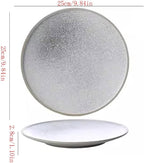 Camping Plates Minimalist Ceramic Dinner Plate Home Breakfast Tableware Western Steak Flat Decorative Plate