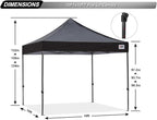 ABCCANOPY Patio Pop Up Canopy Tent 10x10 Commercial-Series (Dark Black)