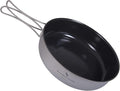 Boundless Voyage Titanium Non-Stick Frying Pan with Folding Handle Non-Stick Ceramic Coating Frypan Cooking Pot for Outdoor Camping Picnic Backpacking