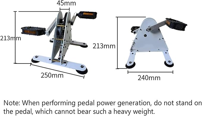 Hand Crank Generator Portable,Power Box Pedal Generator, DC Output 1-35V Dual USB,for Phone Computer Charging,Camping (100W)