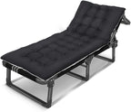Patio Lounge Chairs Folding Camping Cot,Foldable Camping Bed Outdoor Portable Military Cot for Indoor and Outdoor User, Travel, Base Camp, Hiking, Mountaineerin,with B Mattress