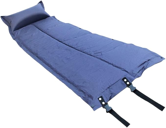 LOGOFUN Inflatable Camping Mat with Pillow Foldable Lightweight Portable Waterproof Sleeping Pad for Outdoor Travel Hiking Backpacking