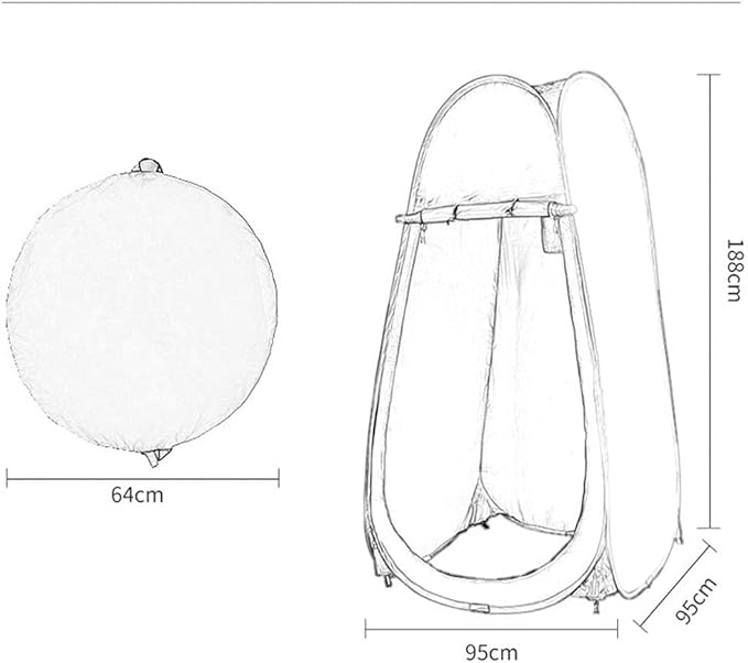 Camping Tent,Shower Tent, Outdoor Shower Privacy Tent Shower Tent Dressing Tent, Waterproof Portable Up Toilet Tents for 95 x 95 x 188CM Outdoor Shower Camping