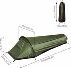 Single Person Bivy Tent 1 Man Tent for Camping Hiking Backpacking Outdoor Survival Gear - Easy Set Up