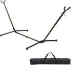 ONCLOUD 9 FT Hammock Stand Only, Heavy Duty Adjustable Indoor Outdoor Space Saving Steel Stand with Carrying Case, Universal Hammock Stand with 450 Pounds Capacity for Garden (Antique Bronze Finish)