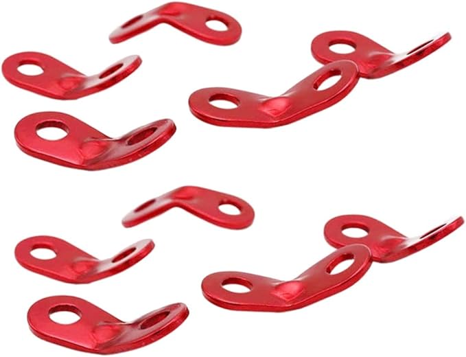 20pcs Tent Wind Rope Buckle Camping Tent Accessories Outdoor Rope Fastener Aluminum Alloy Buckle Easy Adjustment for Camping Hiking Backpacking