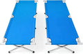 Portable Folding Camping Cot, Heavy Duty Sleeping Bed with Carrying Bag, 610D Oxford Cloth & Lightweight Aluminum Frame, 275lbs Load, Outdoor Cot for Adults, Travel, Hiking, Office (Blue, 2 Pack)