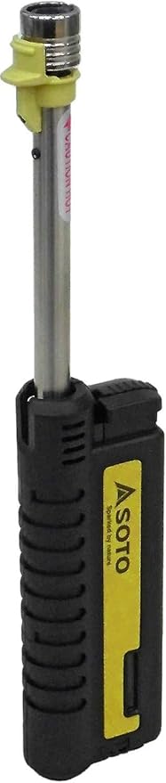 SOTO Pocket Torch Lighters for Camping - Extended Refillable Torch Lighter, Telescoping Burner Head, Electronic Ignition, Strong Wind-Resistant Butane Lighter for Candles, Grill, BBQ - Shipped Empty