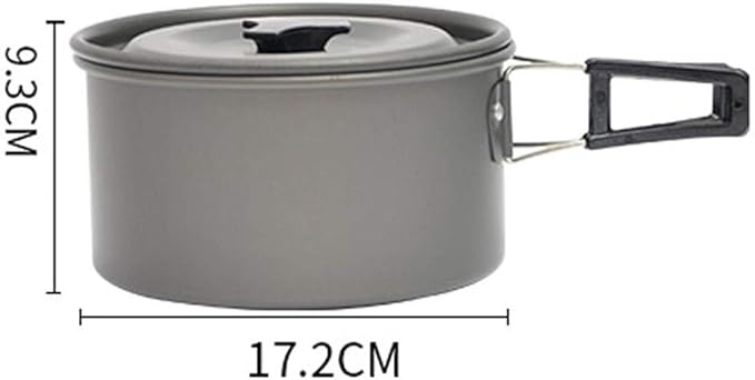 Camping Backpack Tableware Outdoor Cookware Pot Picnic Canteen Survival Hiking Military Boiler Frying Teapot Set Kettle