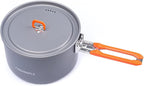 Fire-Maple Feast 4 Piece Camping Cookware Cookware Cookware Kit Outdoor Cookware Set with Pots, Kettle, Saucepans and Spatula for Hiking Fishing Picnic