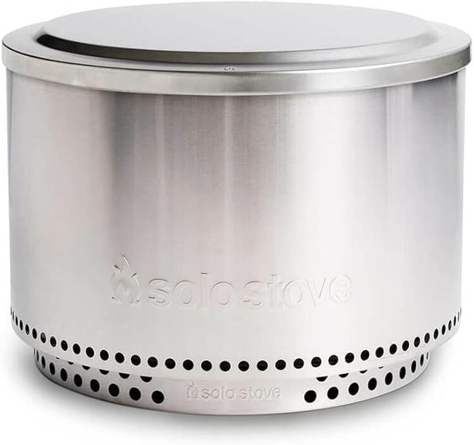 Solo Stove Yukon Lid - Premium 304 Stainless Steel Fire Pit Cover, Modern Round Design, Versatile Tabletop Accessory, Wood Burning and Camping Accessory