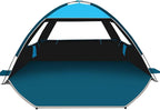 COMMOUDS Beach Tent Sun Shade for 3/4/6/8 Person, UPF 50+ Beach Sun Shelter Canopy Tent, Lightweight, Easy Set Up and Carry