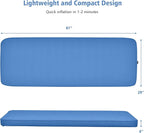 Giantex 4 Inch Self Inflating Camping Mat, Blue, Waterproof & Durable TPU Material, Portable & Lightweight Design