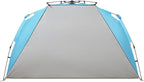 Easthills Outdoors Instant Shader Dark Shelter XL Beach Tent 99" Wide for 4-6 Person Sun Shelter UPF 50+ with Extended Zippered Porch Pacific Blue
