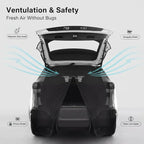 Car Tailgate Mesh Screen for SUV, CUV, MPV, Van, Ventilation Breathable and Anti-Mosquito Magnetic Mosquito Net Tailgate Essentials Car Camping Accessories