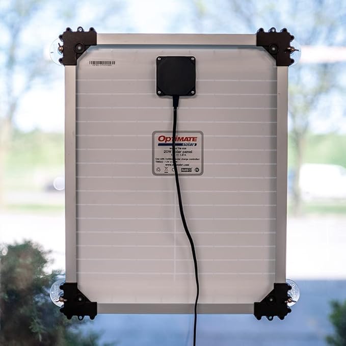 Optimate Solar Duo 20W Travel kit, TM522-D2TK, 6-Step 12V / 12.8V 1.6A Weatherproof Solar Battery Saving Charger & maintainer