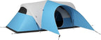 Outsunny 5-6 Man Camping Tent, 3000mm Waterproof Family Tent with Porch and Sewn in Groundsheet, Portable with Bag, for Fishing Hiking Festival