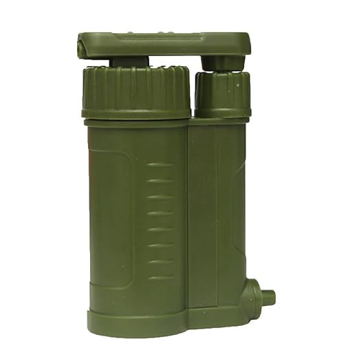 Portable Outdoor Water Purifier – Camping Pump Filter, Drinking Device | Direct Filtration System with High Efficiency for Hiking Backpacking Survival Travel and Quick Clean Hydration