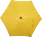 Blissun 7.5 ft Solar Umbrella, 18 LED Lighted Patio Umbrella, Table Market Umbrella