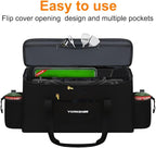 Camp Stove Carry Bag, Camping Stove Carrying Case for Coleman 2-Burner, 1680D Stove Storage bag, with Double Zipper, 2 Adjustful Side Pockets, Fits Grills/Stoves up to 23.6 x 14.5 x 5.5Inches