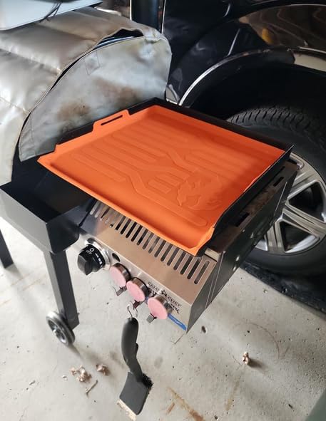 Griddle Silicone Protective Mat Accessory compatible with Camp Chef Single Burner Fry Griddle 14 in. x 16 in, Heavy Duty Food Grade Silicone Mat, Protects Grill from Rodents, Insects, Debris Rust