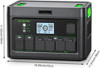 Solar Generator 2400W Portable Power Station, 1843Wh UPS Backup LiFePO4 Battery Supply with 12 Outlets(4 2000W AC Outlets,2 PD100W), 2Hrs Quick Charge for Home Emergency RV Trip Van