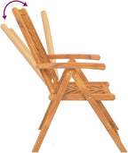 Reclining Patio Chairs 2 pcs,Outdoor Chairs,Leisure Chair,Reception Chair,Garden Chair,Decorative Chair,Camping Chair,Conversation Chair,for Patio,Balcony,Party, Solid Wood Acacia