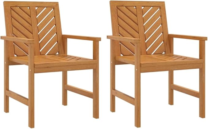 Patio Dining Chairs 2 pcs,Outdoor Chairs,Decorative Chair,Reception Chair,Picnic Chair,Camping Chair,Breakfast Chair,Bistro Chair,for Backyard,Garden,Porch,Solid Wood Acacia